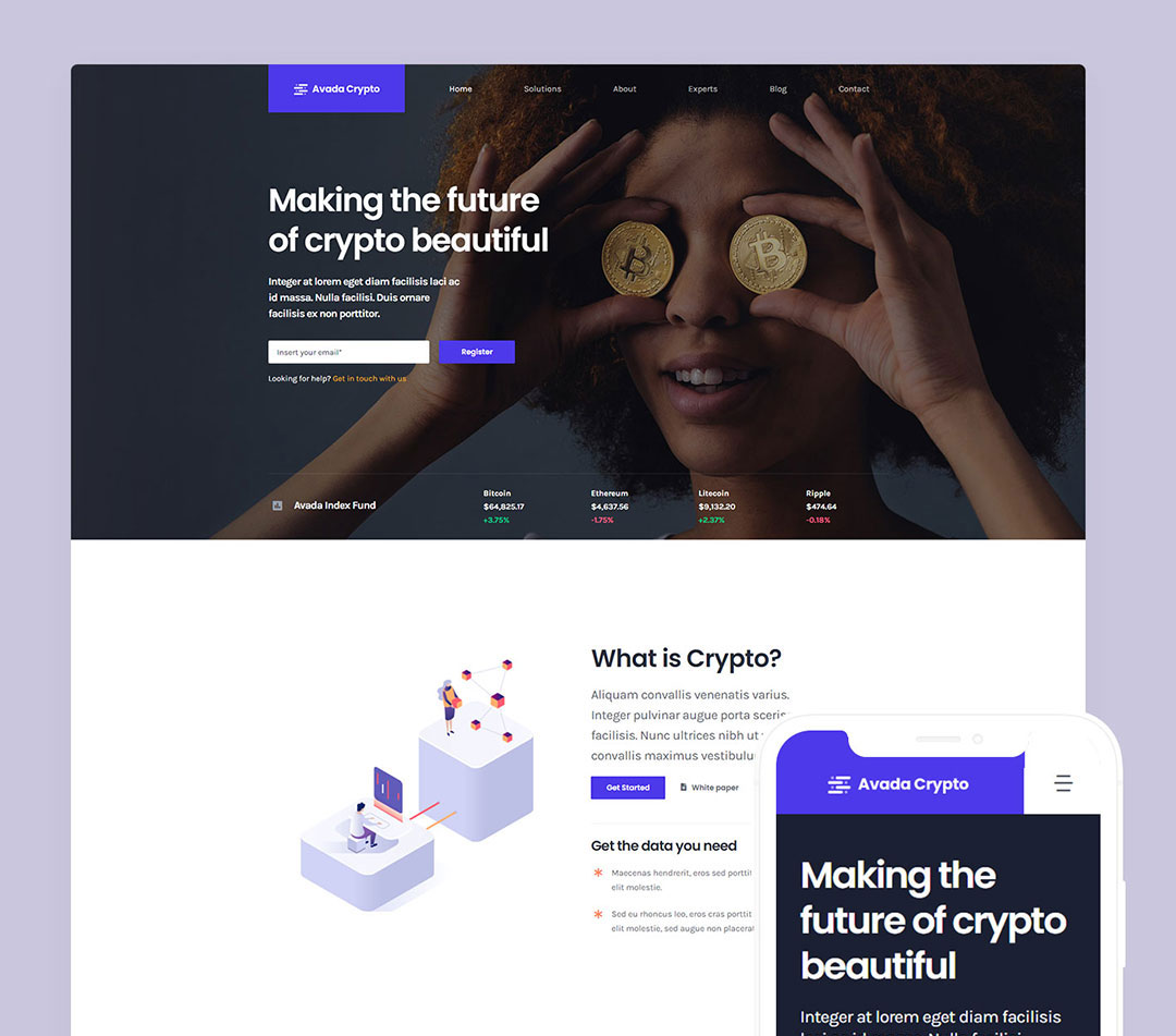 Avada Crypto Prebuilt Website - Gastone Design Studio